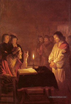  Nu Peintre - Christ devant le grand prêtre à la chandelle Gerard van Honthorst